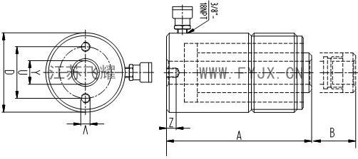 單作用空心千斤頂結(jié)構(gòu)圖