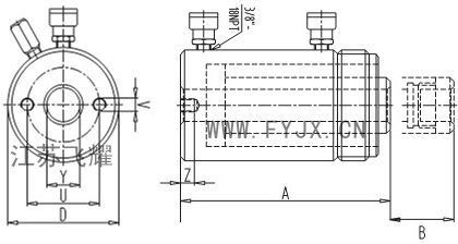 雙作用空心千斤頂結(jié)構(gòu)圖