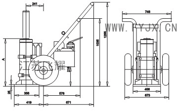 移動式架車機(jī)示意圖
